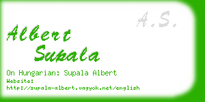 albert supala business card